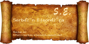Serbán Eleonóra névjegykártya